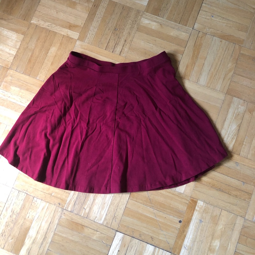 Red mini skirt